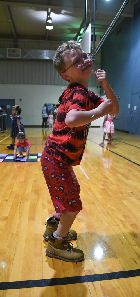 boy dancing at disco party
