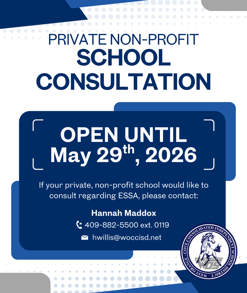 Private Non-Profit School Consultation Flyer Open until May 29, 2026