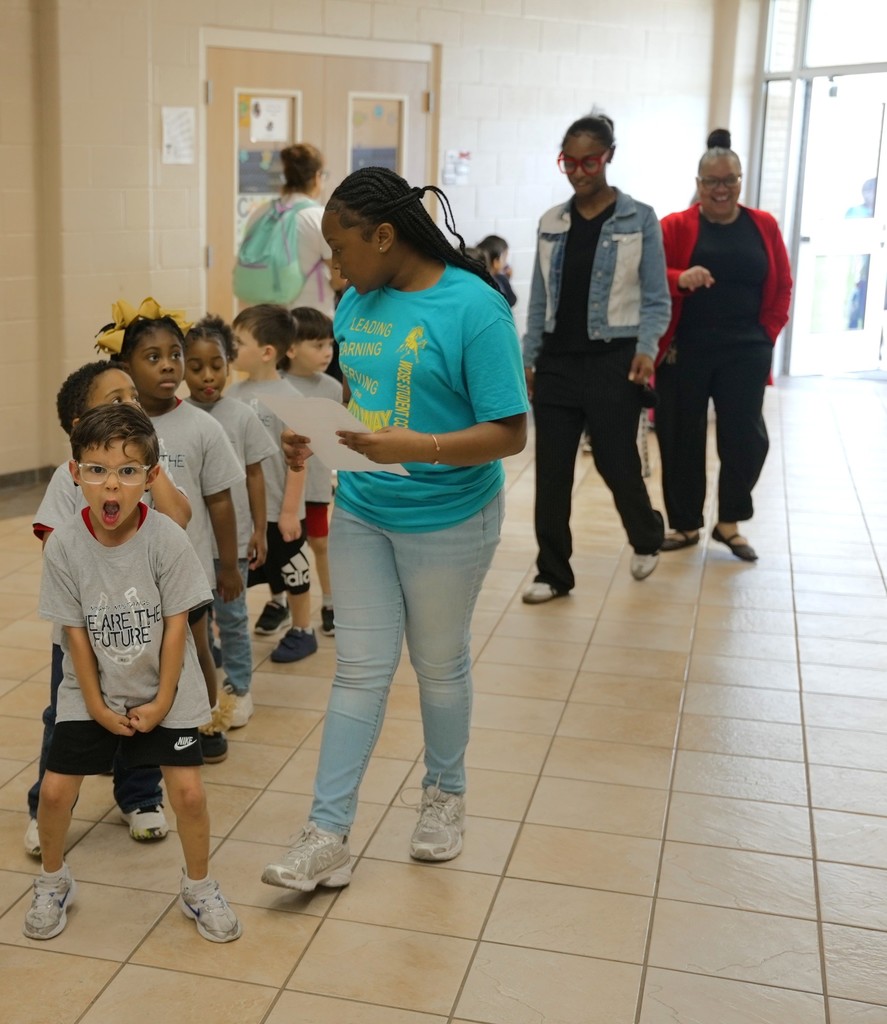 PreK students visit the Elementary School