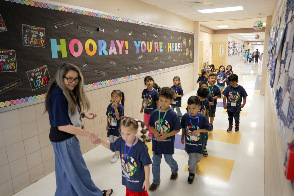PreK students visit the Elementary School