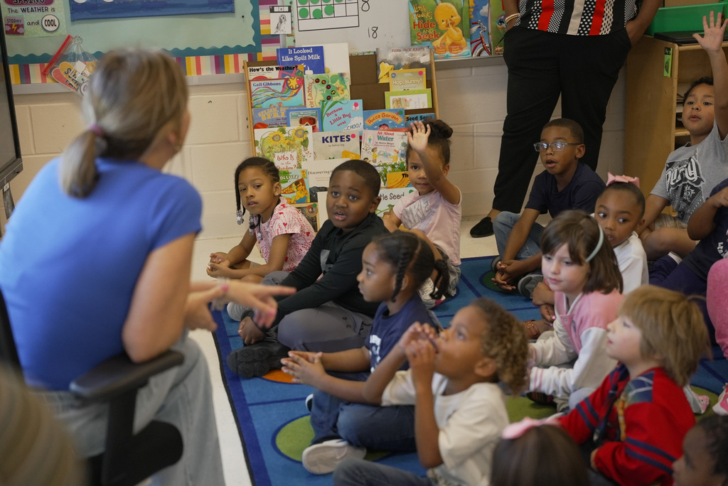 PreK students visit the Elementary School