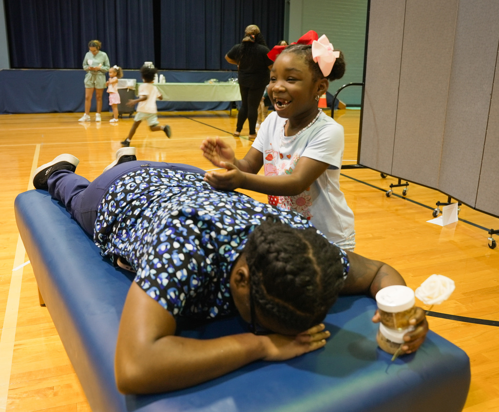 Students treat their mom's to pampering