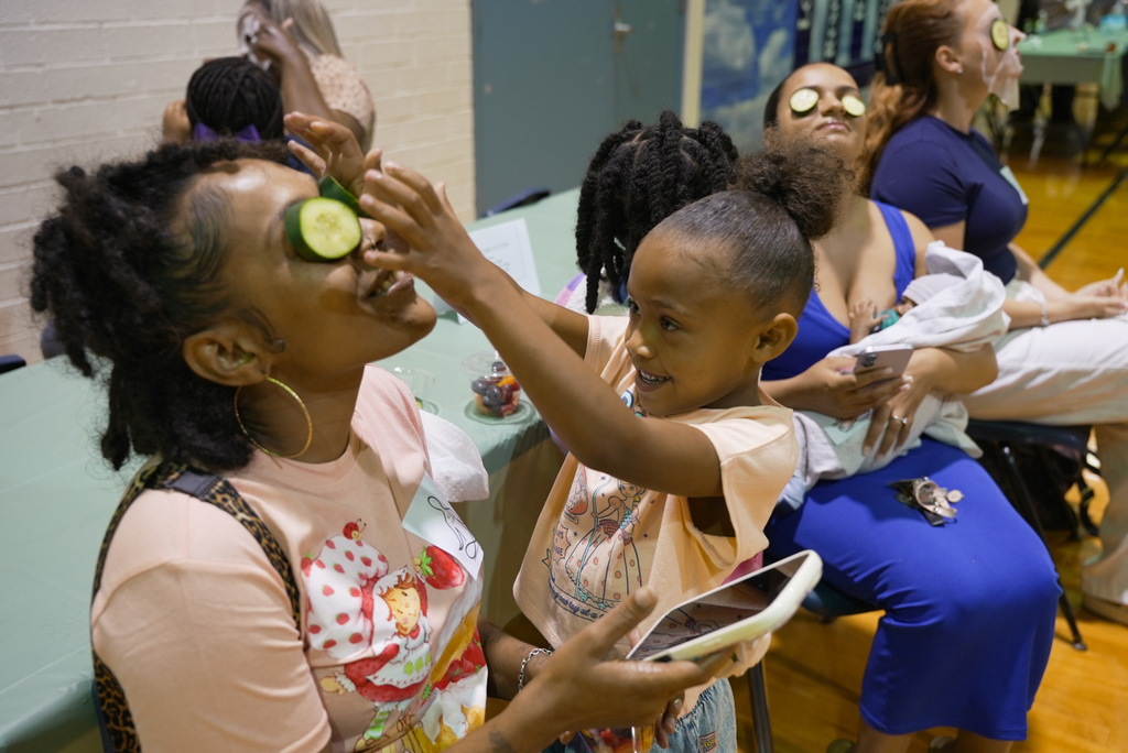 Students treat their mom's to pampering