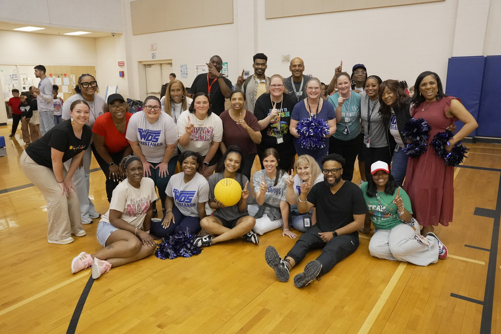 teachers winning at WOSE kickball game