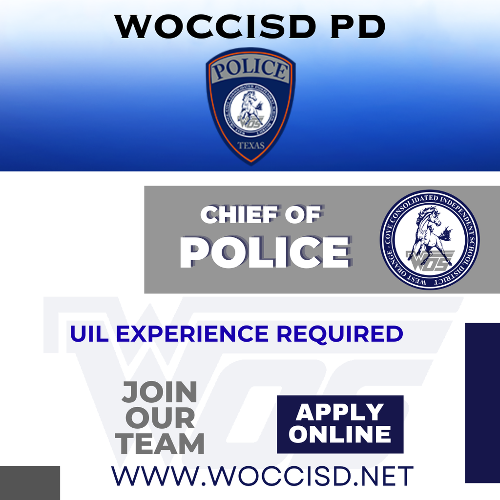 WOCCISD Job Posting Chief of Police