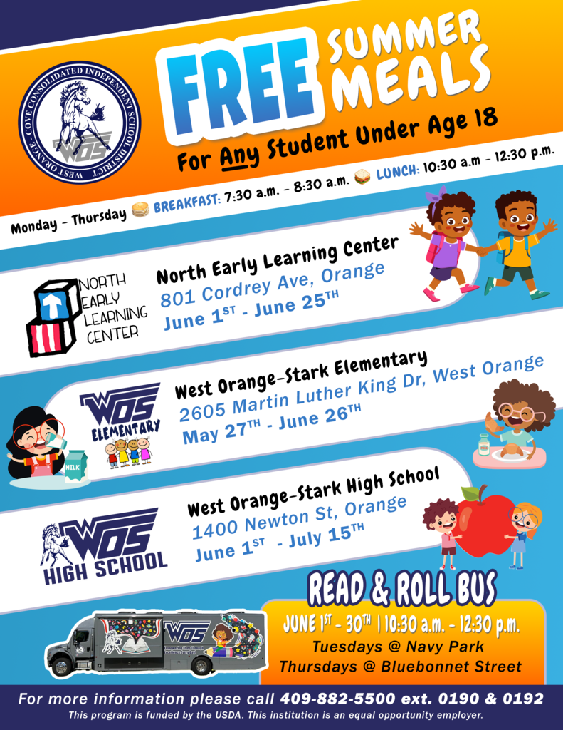 WOCCISD Summer Feeding Program Flyer