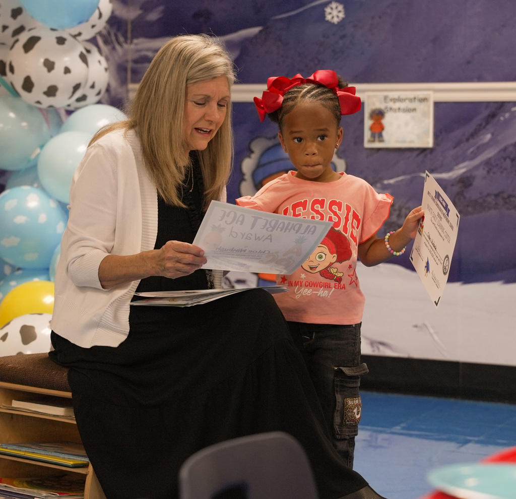 PreK3 Students celebrating at the end of the year parties