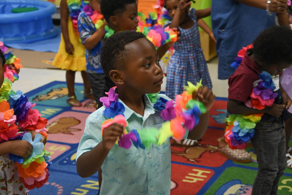 PreK3 Students celebrating at the end of the year parties