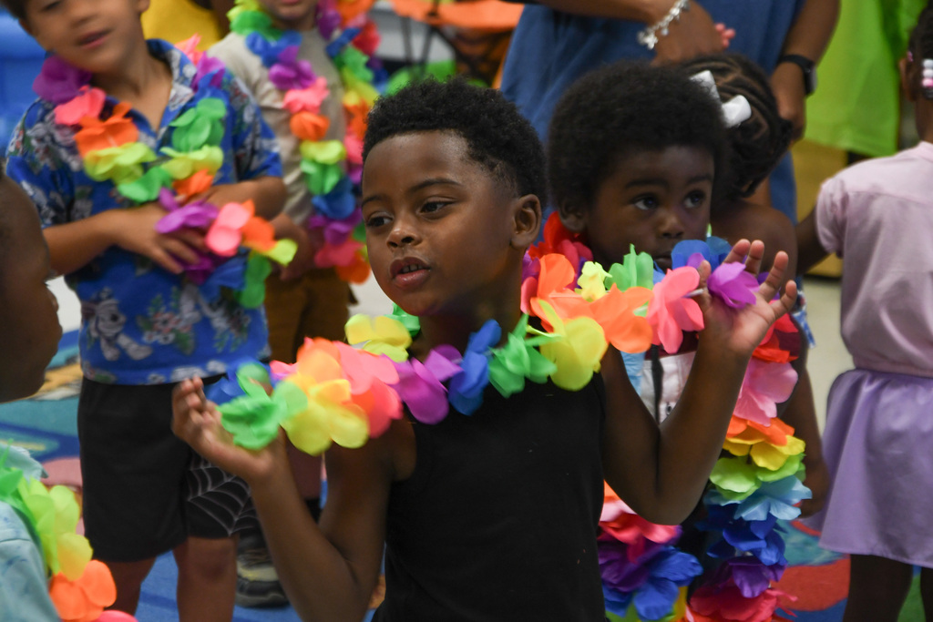PreK3 Students celebrating at the end of the year parties