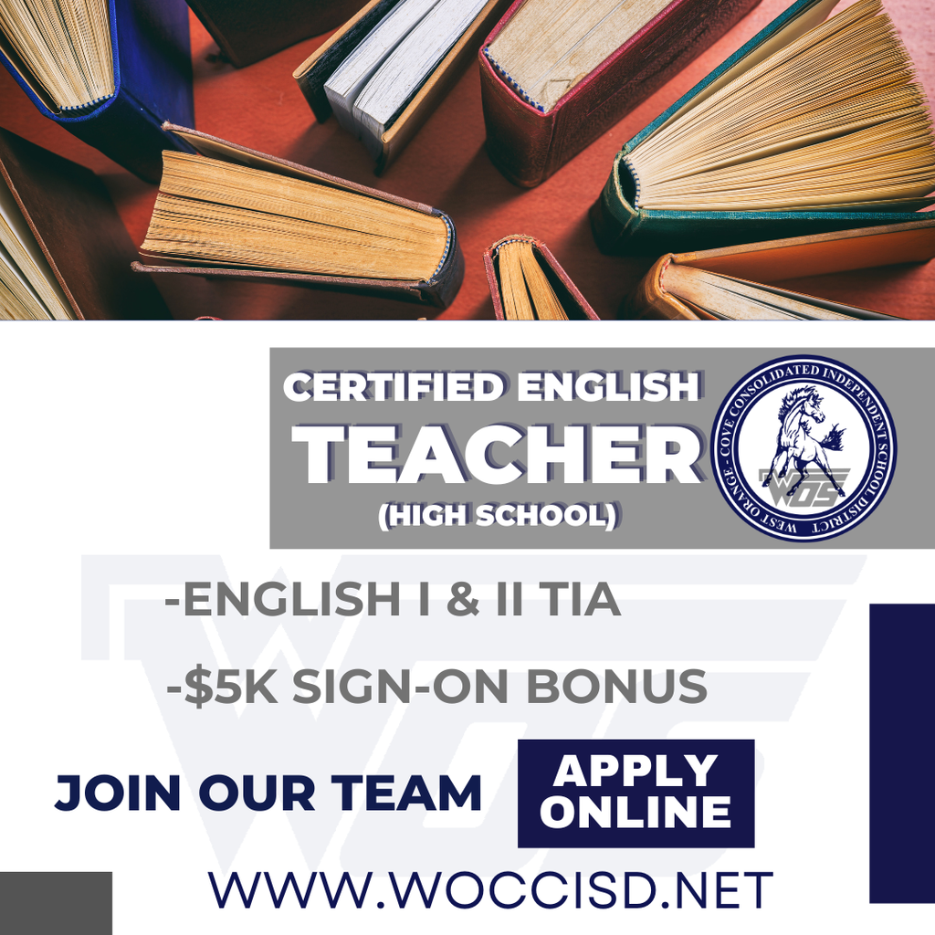 WOSHS Now Hiring English I & II