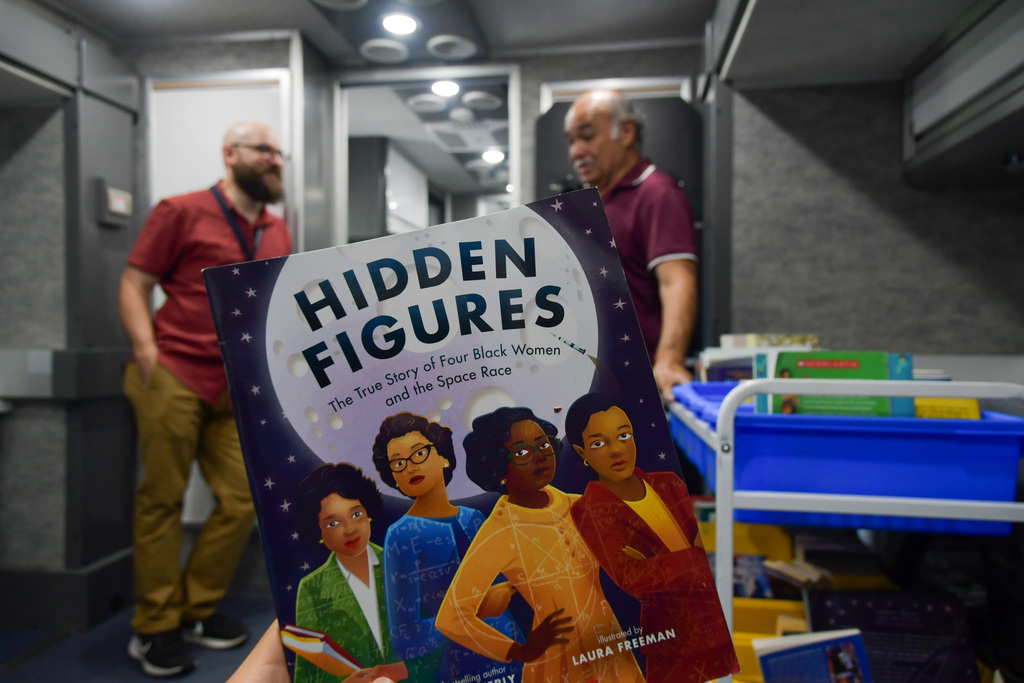 Book "Hidden Figures" being displayed