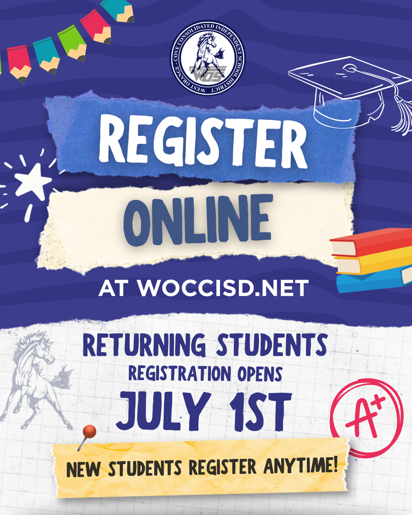 WOCCISD Register Online July 1st