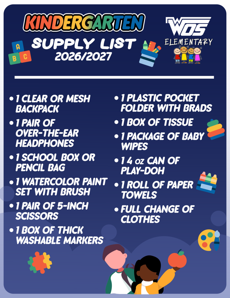 Kindergarten Supply List