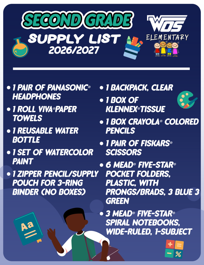 2nd Grade Supply List