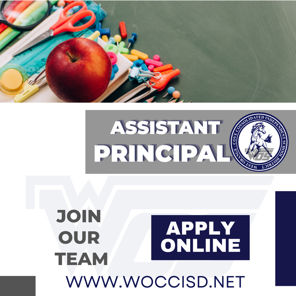 WOCCISD Now Hiring Assistant Principal Graphic
