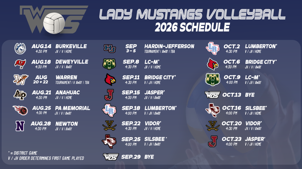 WOSHS Volleyball Schedule, Full Text in Post Body