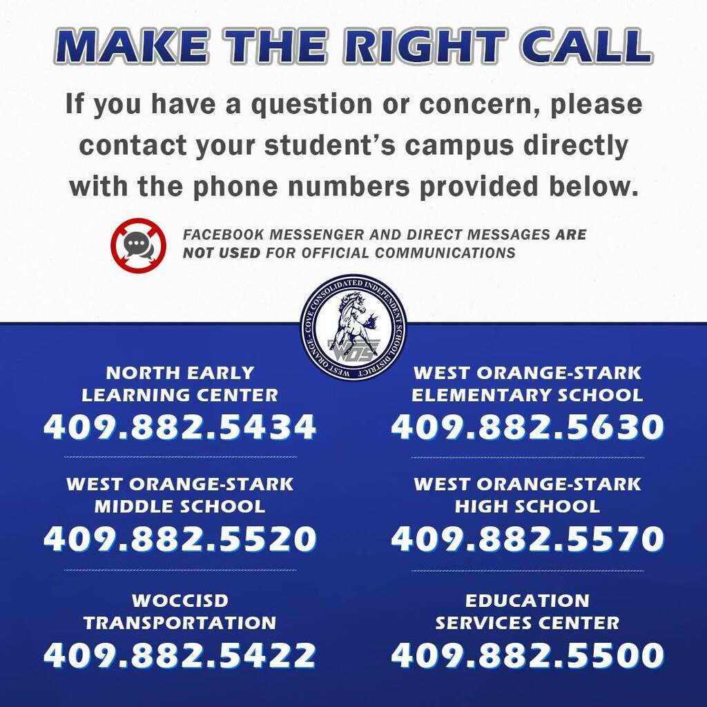 Directory Information for the WOCCISD Campuses, Full Text in Post