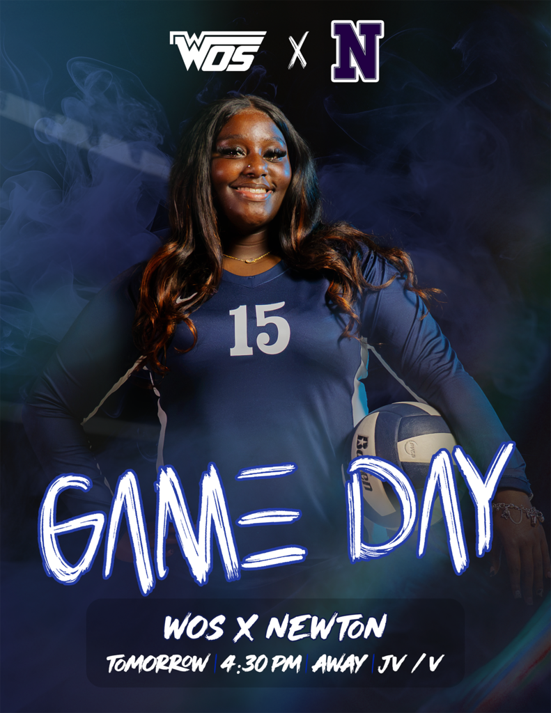 WOS Volleyball Player 15, WOS vs Newton Game Day, Tomorrow, 4:20 p.m. Away JV/V