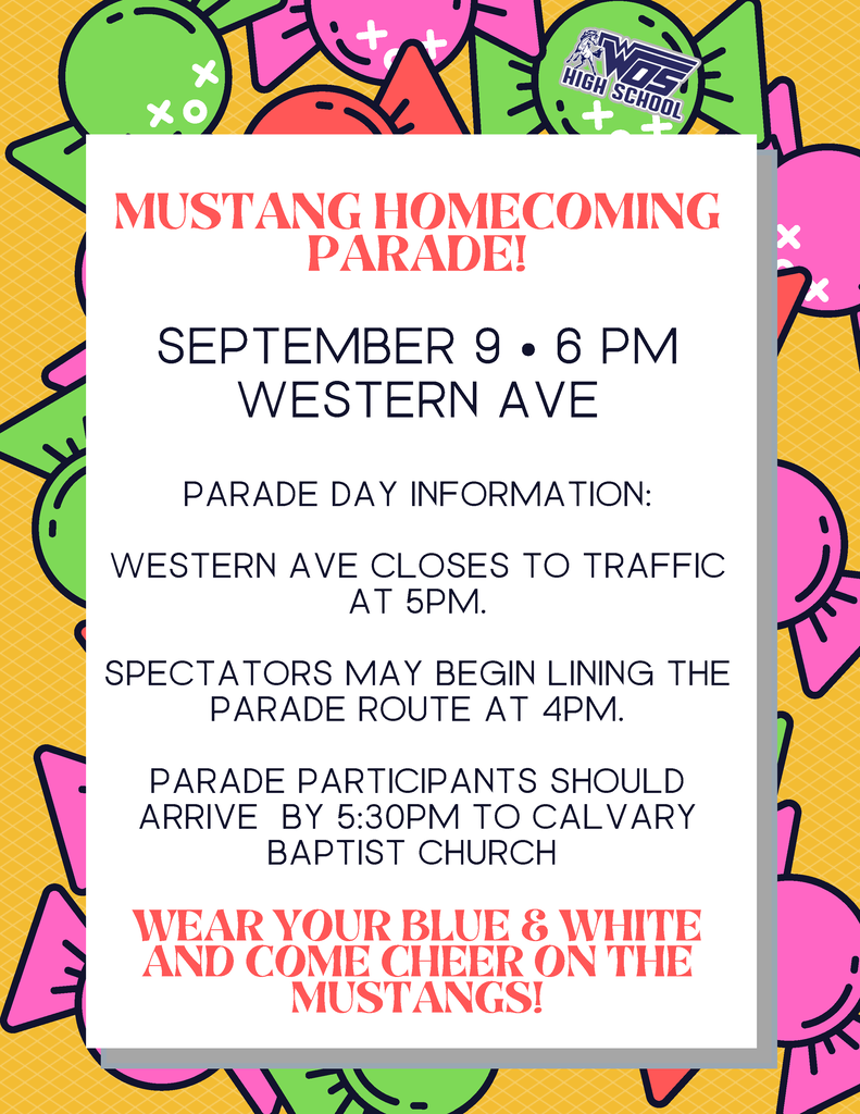 Mustang Homecoming Parade Flyer, Full Text in Post