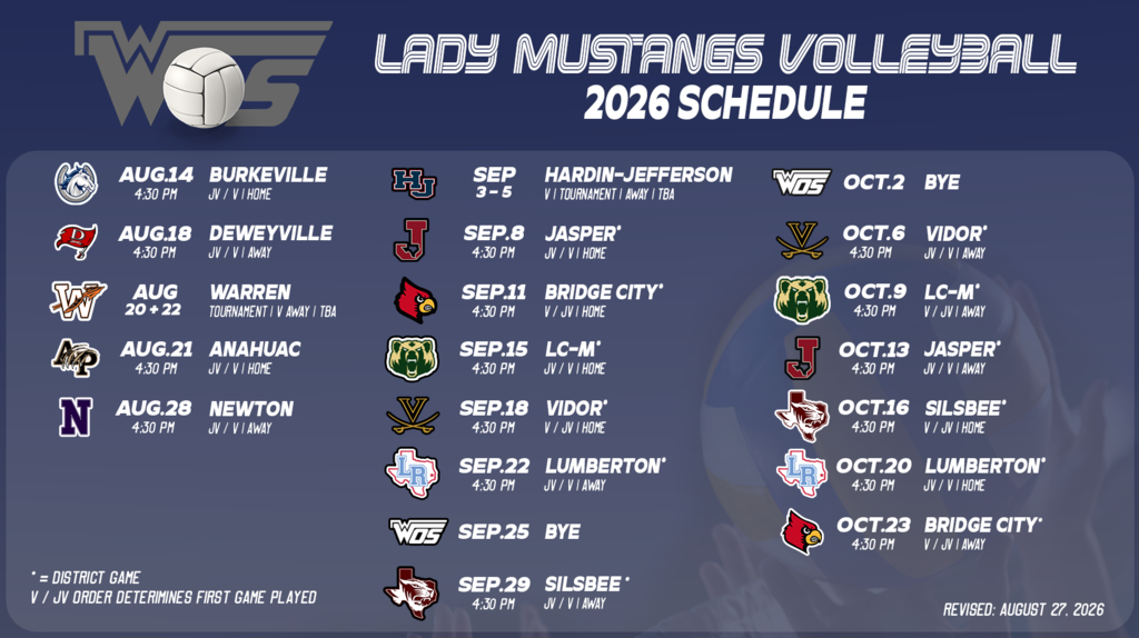 2026 WOS Volleyball Schedule Update, Full List in Linked Page
