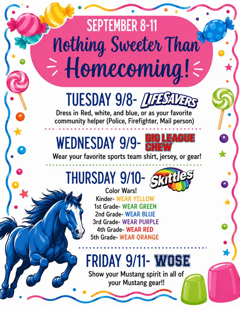 WOSE Homecoming Spirit Days, Full Text in Post