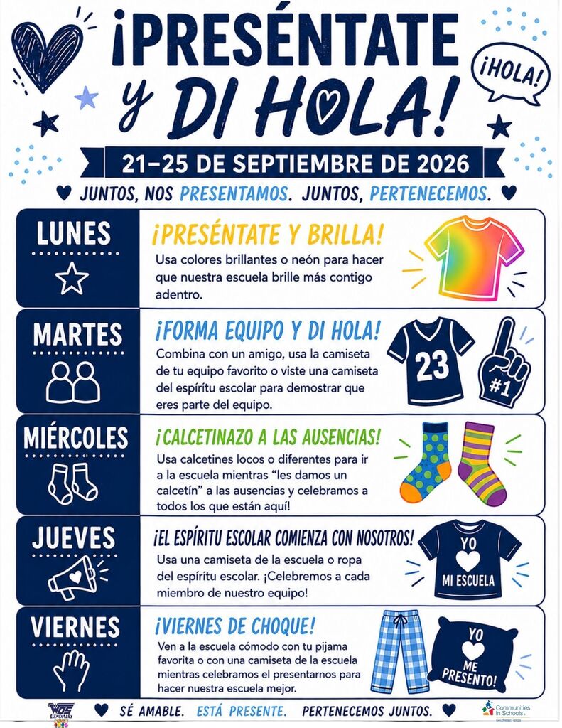 WOSE Attendance Theme Day Sept. 21-25, Full Text in Post, (Spanish)