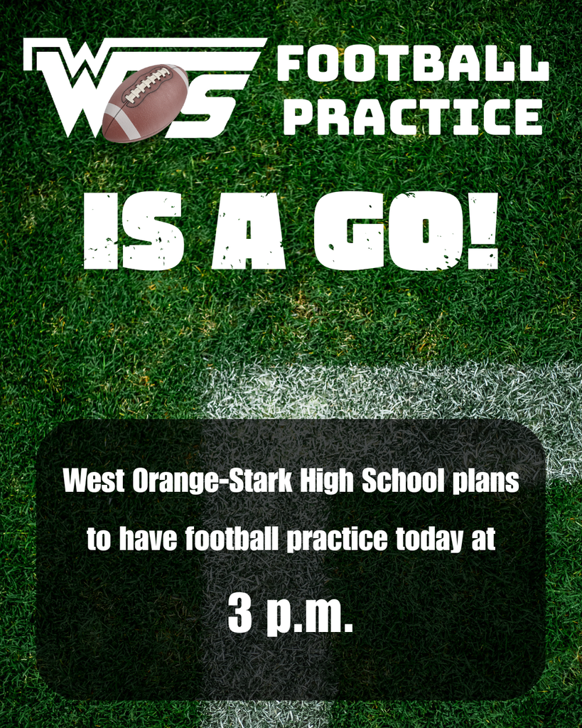 WOSHS Football Practice Graphic