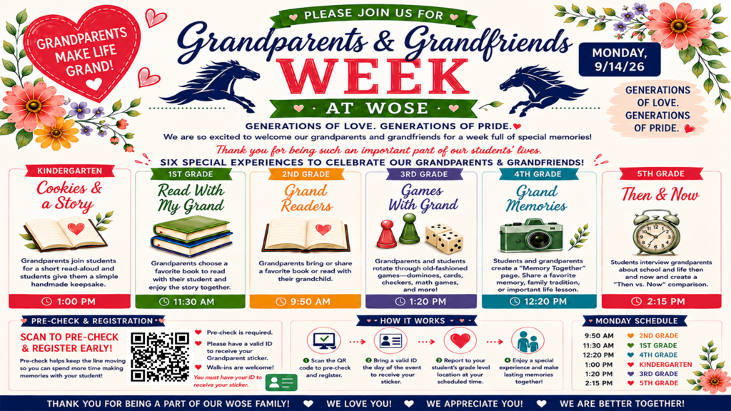 WOSE grandparents day calendar in English
