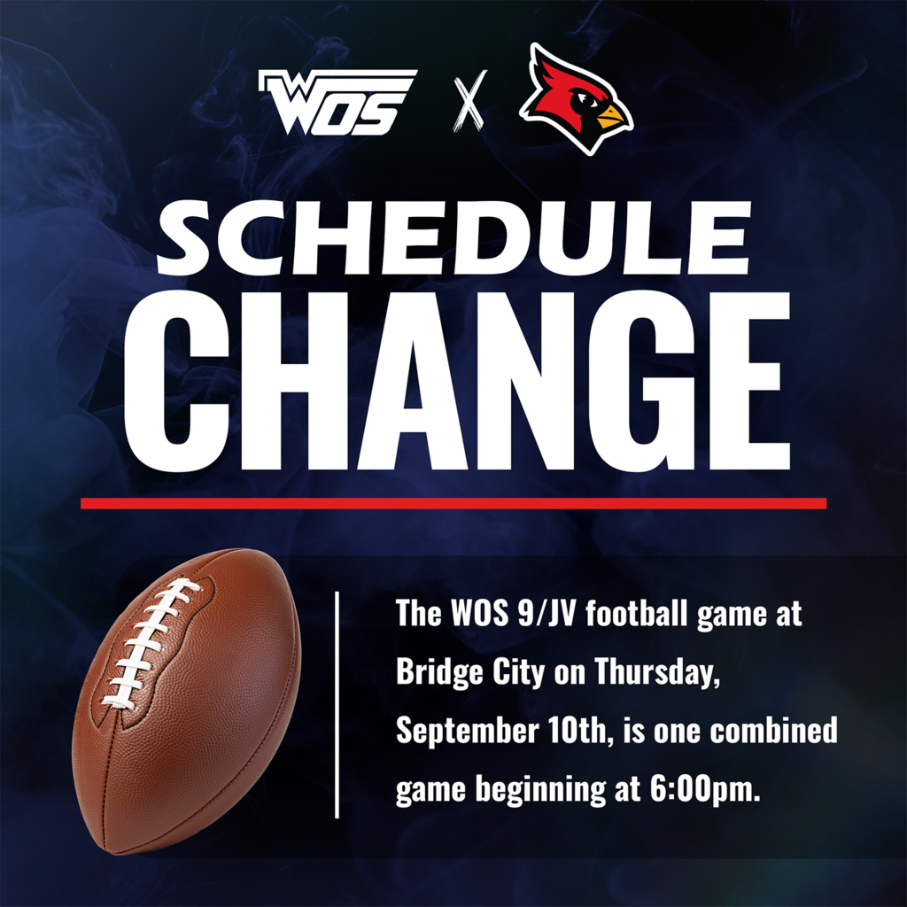 WOS 9JV Football Schedule Change