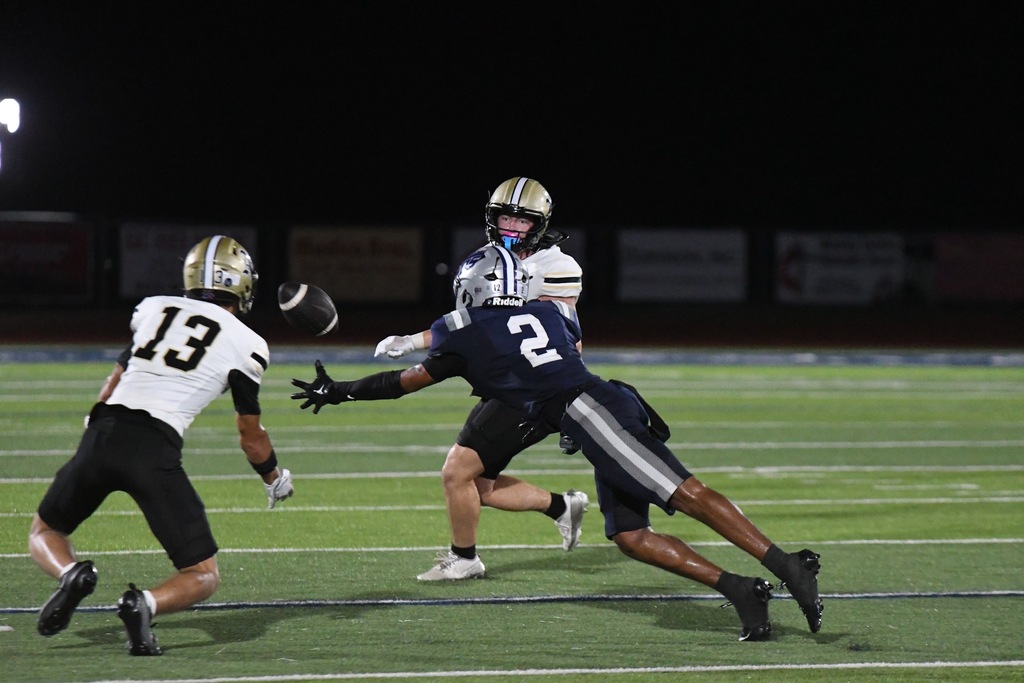 #2 leaping to intercept a pass