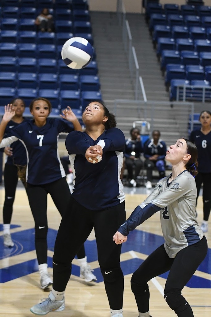 Wos volleybaall player hitting ball back