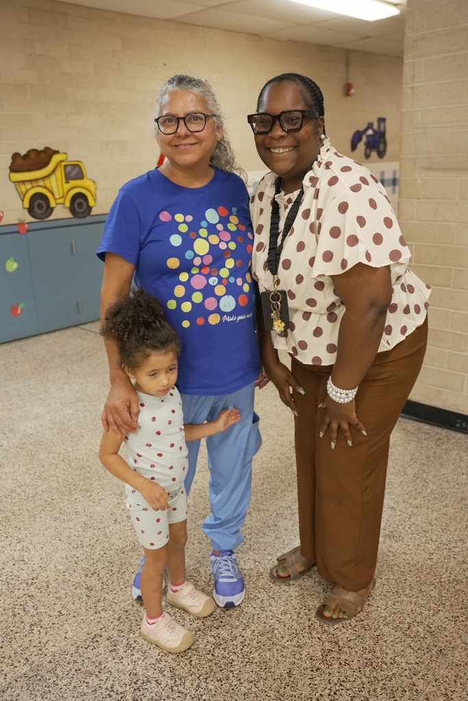 students with dots on them