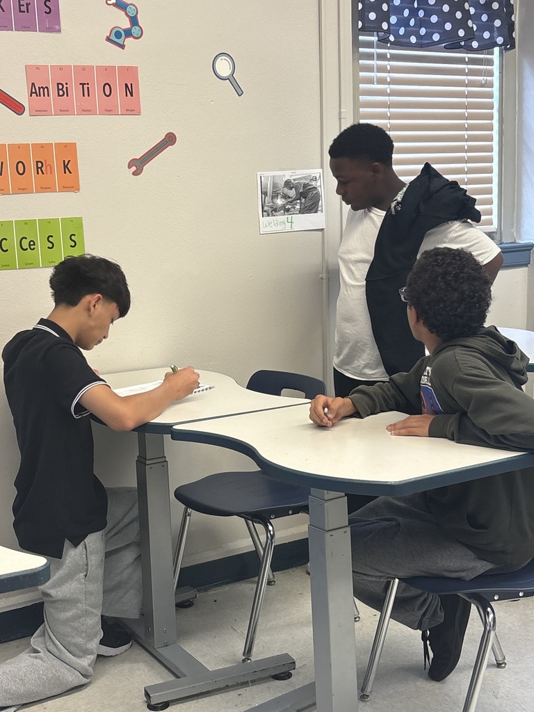 Students working on STEM project.