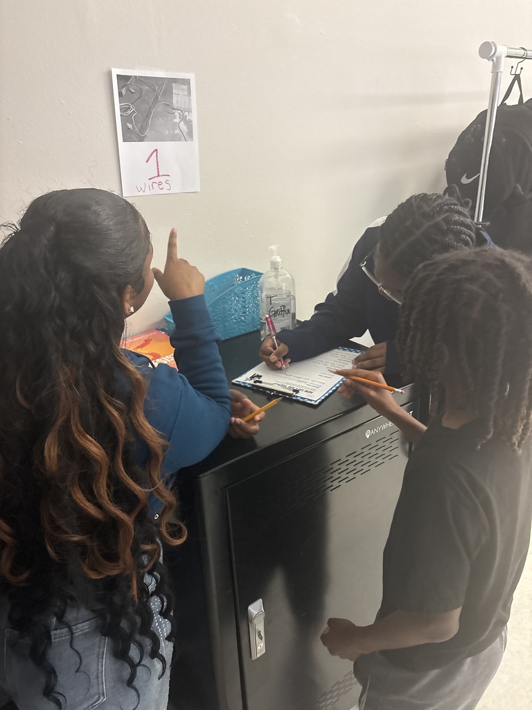 Students working on STEM project.