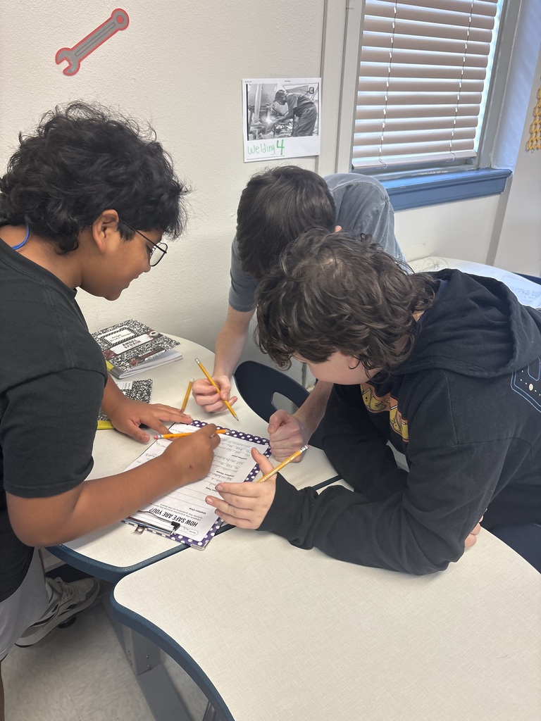 Students working on STEM project.
