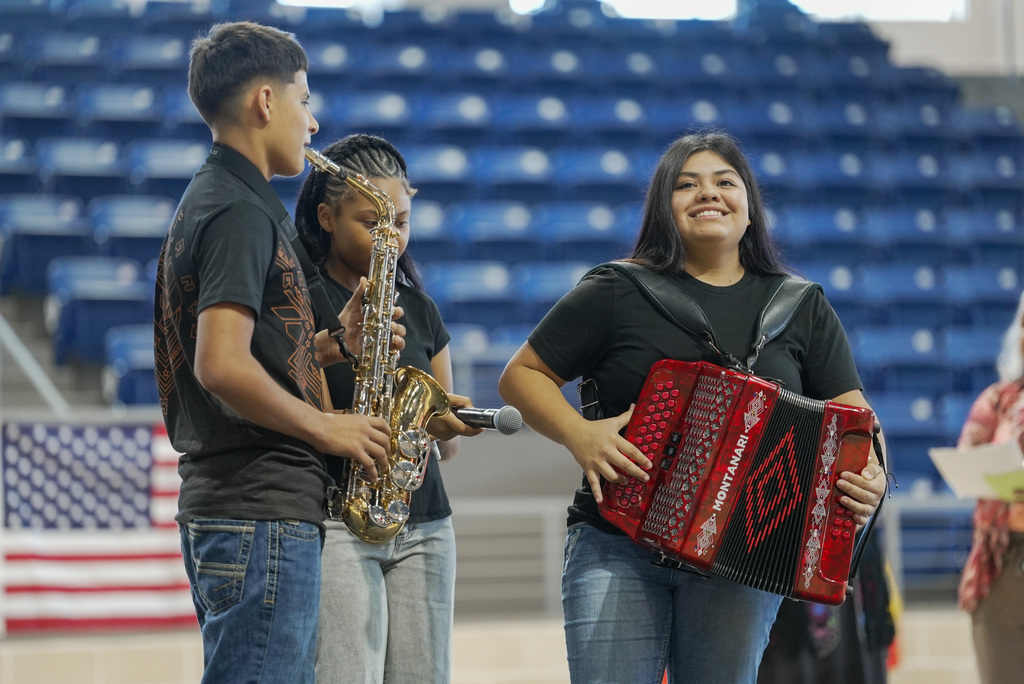 Students at Hispanic Heritage Month Program
