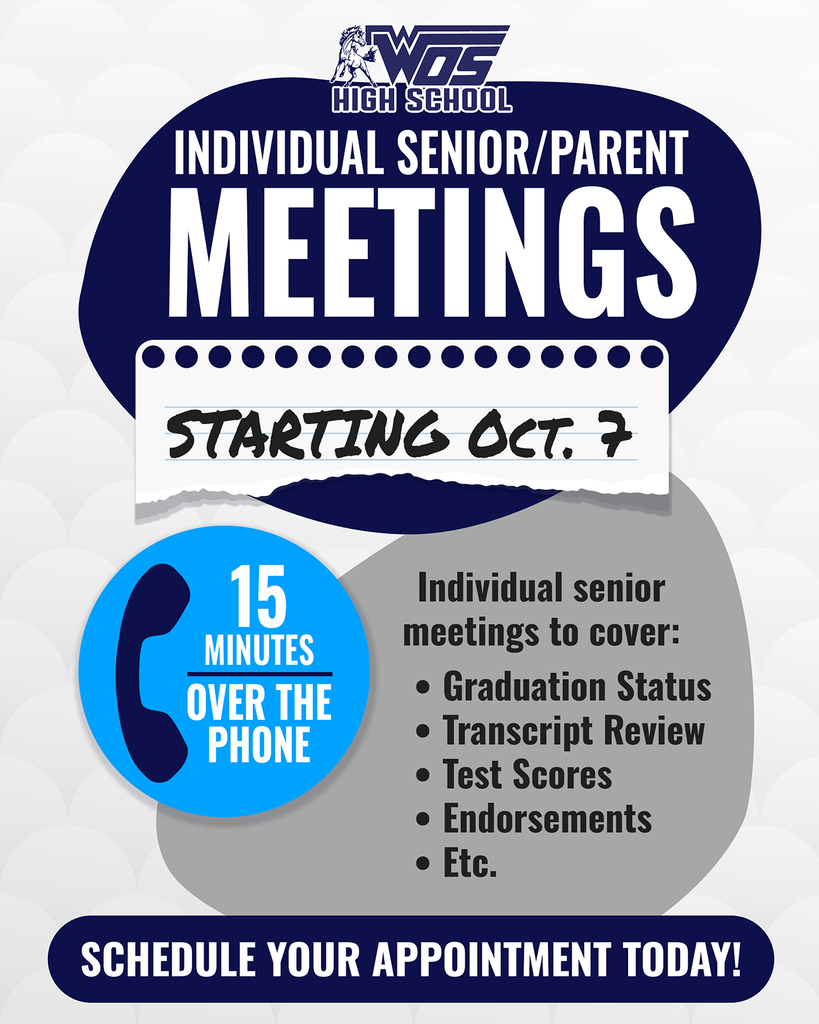 Individual School Meetings, Starting Oct. 7, Schedule Today!
