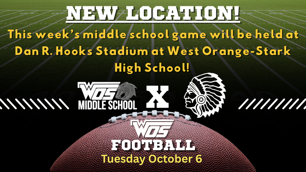 Graphic information: middle school game will be played at Dan R. Hooks stadium