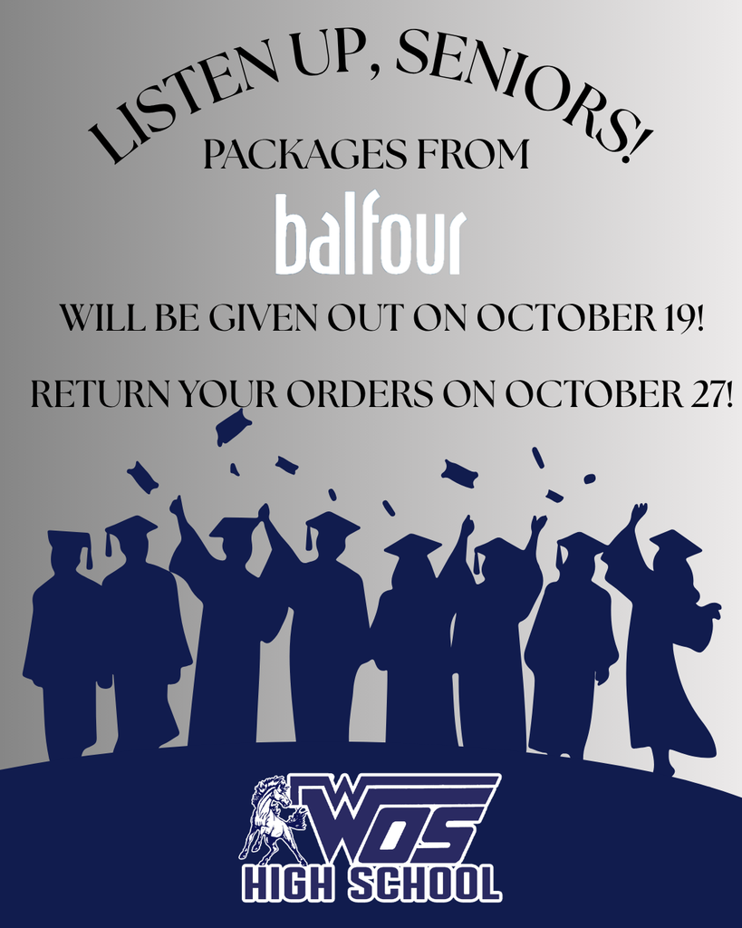 Silhouette of graduates with gray background for seniors to pick up graduation packages from Balfour