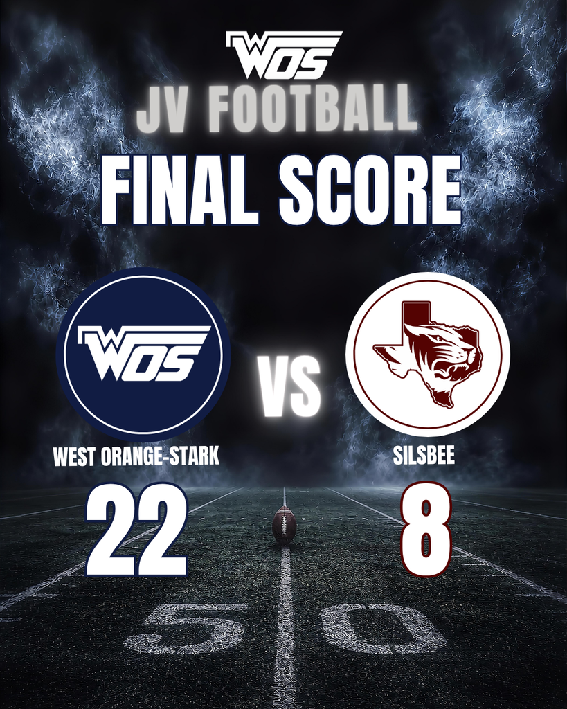 WOS JV Football final score graphic. Refer to graphic for score information