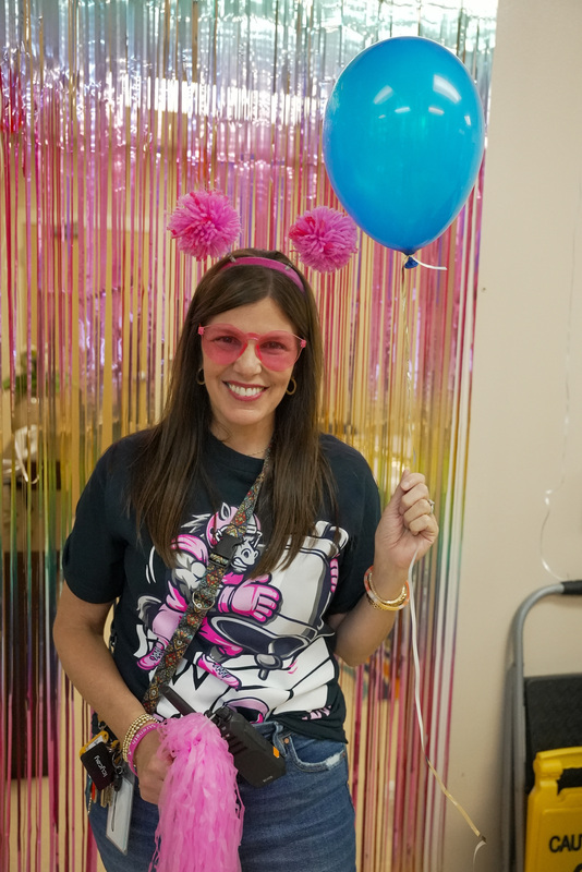 WOSE Principal Mrs. Oceguera talking at a podium