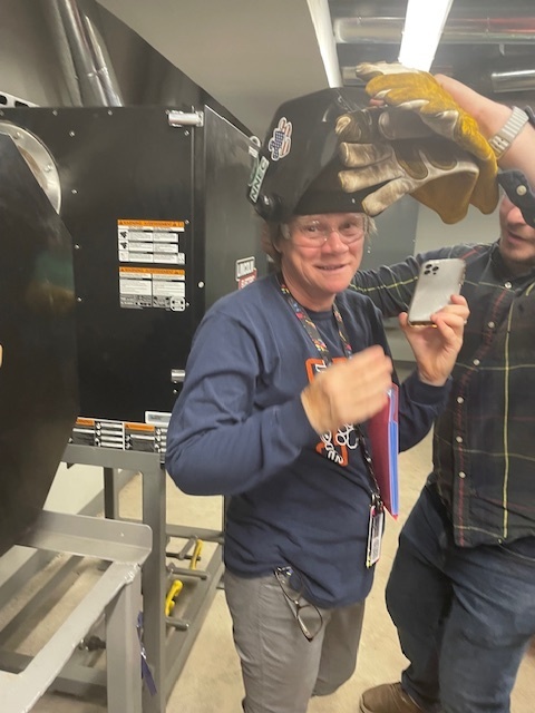 Ms. Archer in Welding Gear