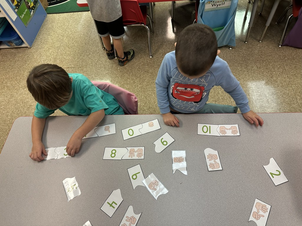 Two students counting
