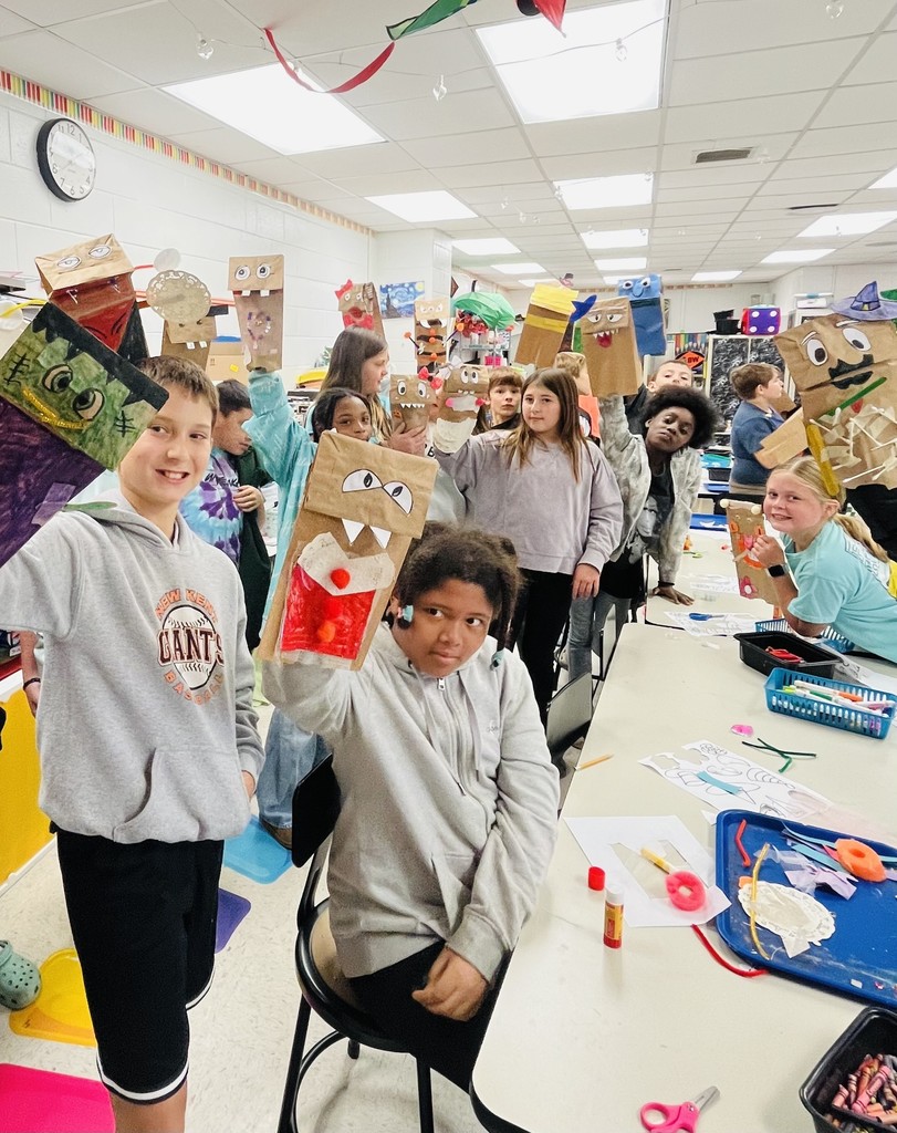 Students with their masterpieces!