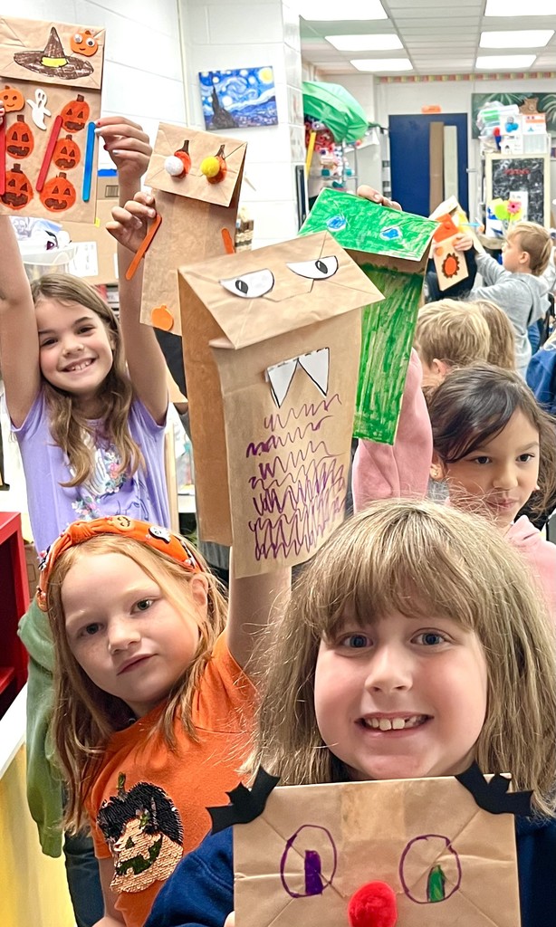 Students with their masterpieces!