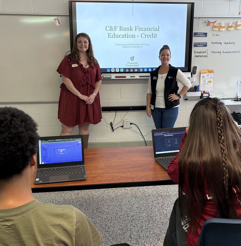 Photo of guest speakers from C&F Bank