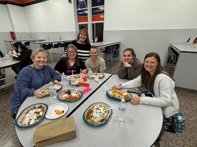 Teachers enjoying friendsgiving