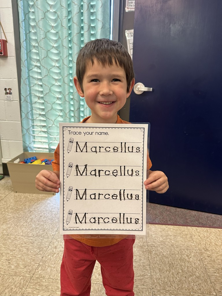 Student with his worksheet
