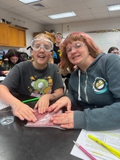 Students  working with Strawberry DNA sample