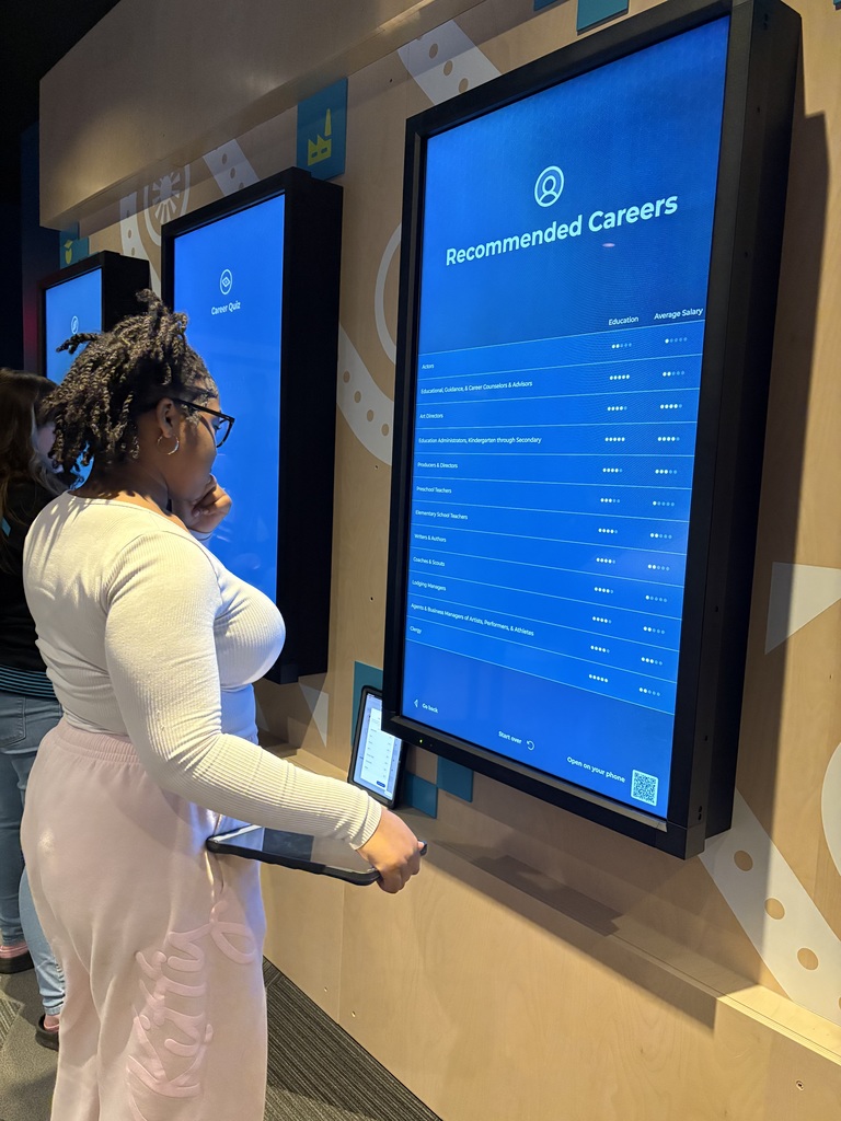 Student at the Finance Park 